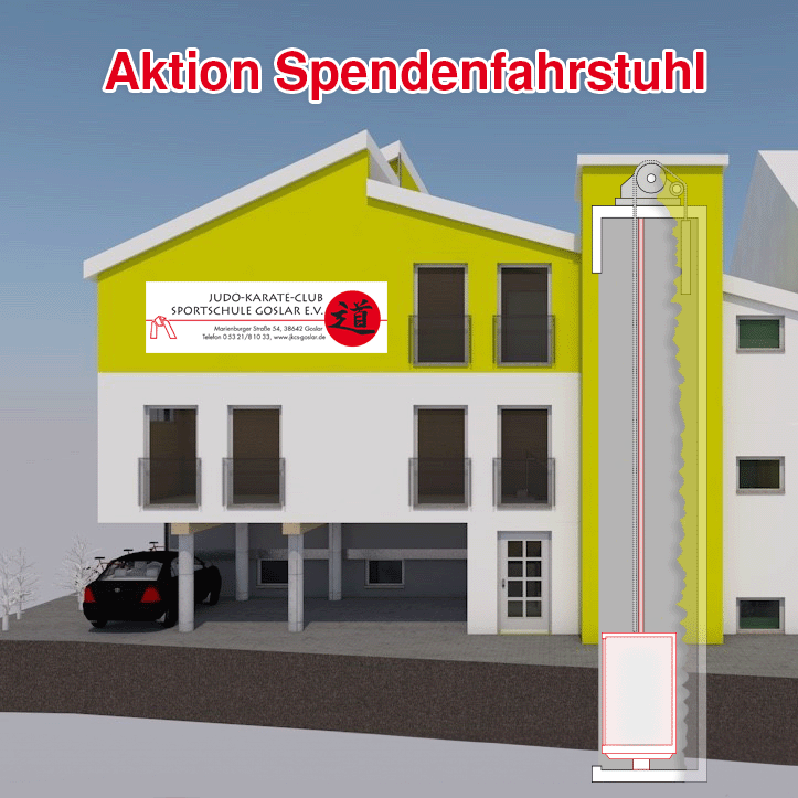 Aktion Spendenfahrstuhl - Projekt Dojo-Modernisierung